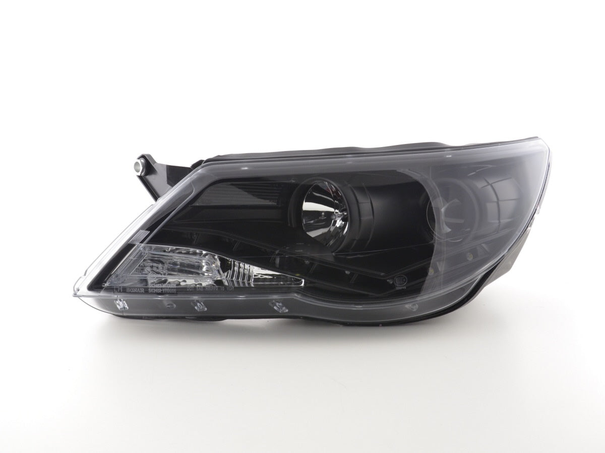 Scheinwerfer Set Daylight LED TFL-Optik VW Tiguan 07-11 schwarz für Rechtslenker Scheinwerfer Set Daylight LED TFL-Optik VW Tiguan 07-11 schwarz für Rechtslenker